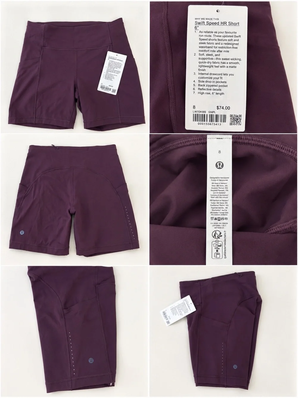 lululemon Women's Swift Speed High-Rise Shorts 6